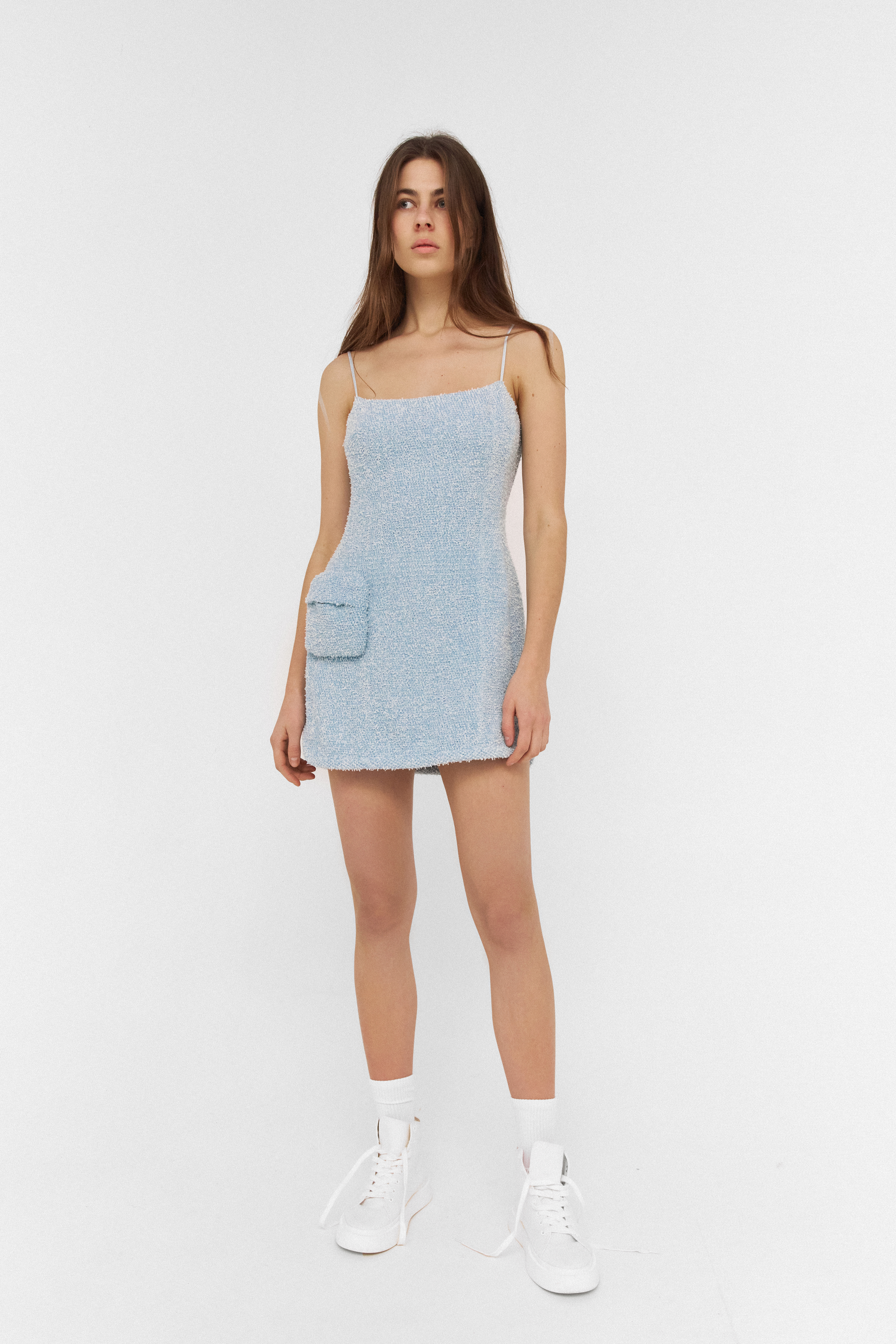 COTTON CHENILLE MINI DRESS